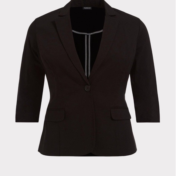 Torrid Studio Lexington Millennium Stretch Blazer - Black - Picture 2 of 8